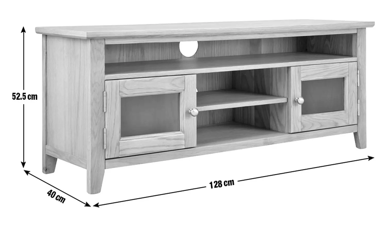 Argos Home Islington 2 Door Oak TV Unit - Natural