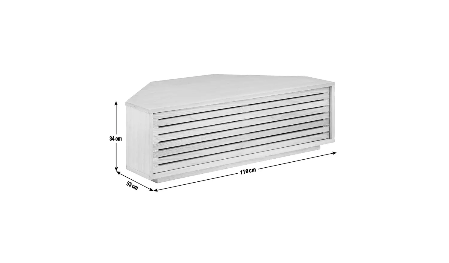 Habitat Max 1 Door Corner Oak TV Unit - Natural