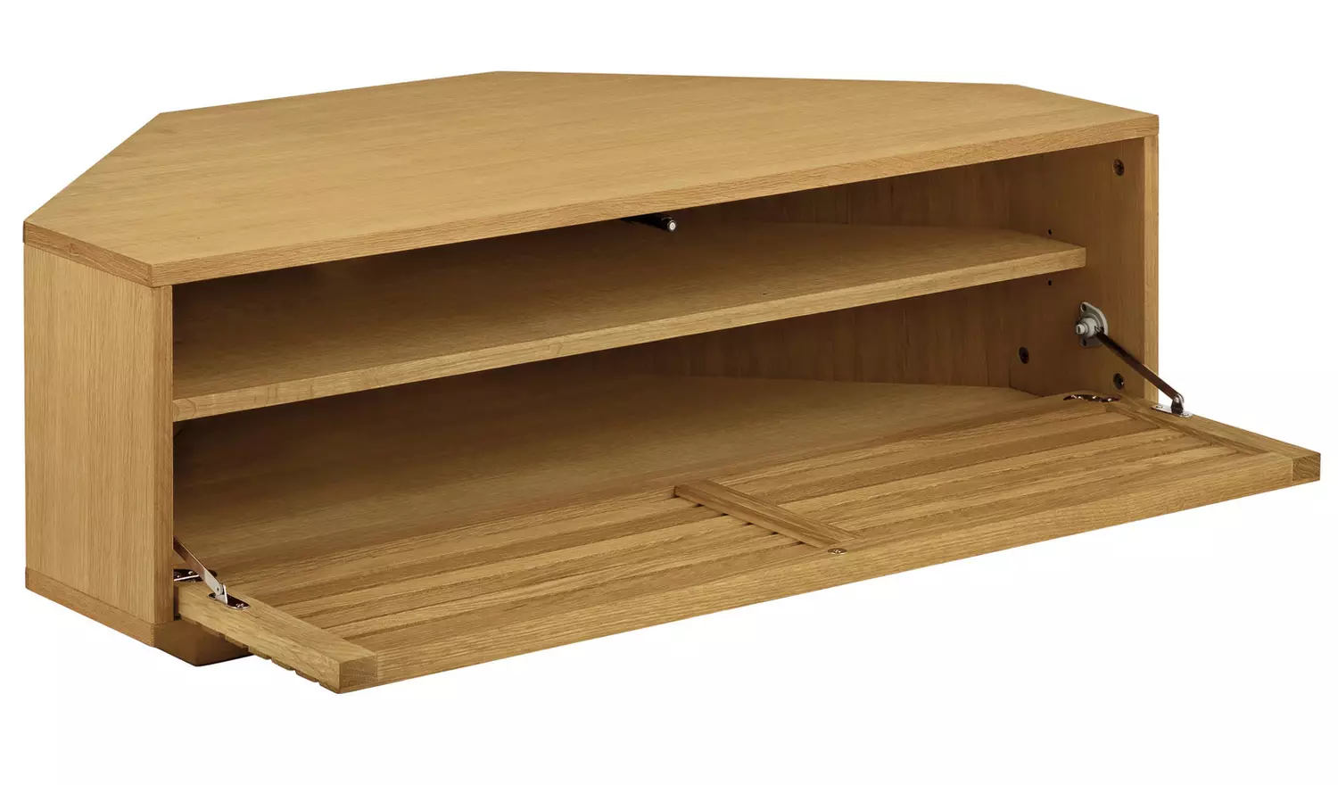 Habitat Max 1 Door Corner Oak TV Unit - Natural