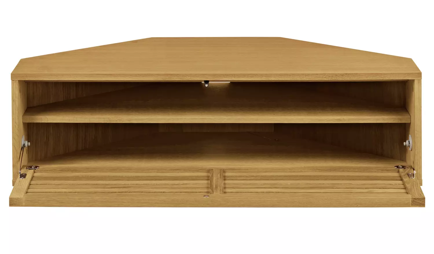 Habitat Max 1 Door Corner Oak TV Unit - Natural