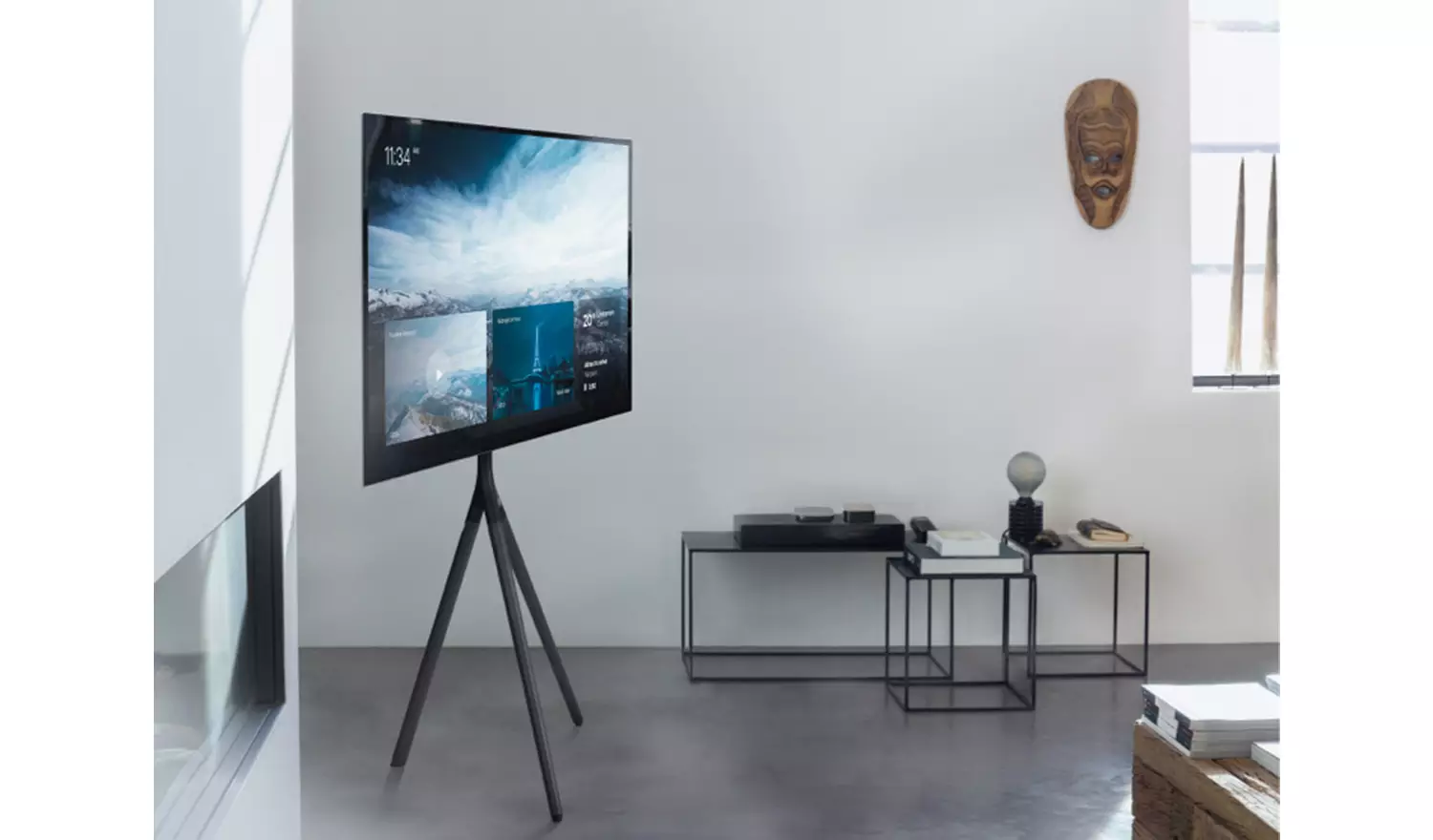 One For All WM7461 Tripod Up to 65 Inch TV Stand - Titanium