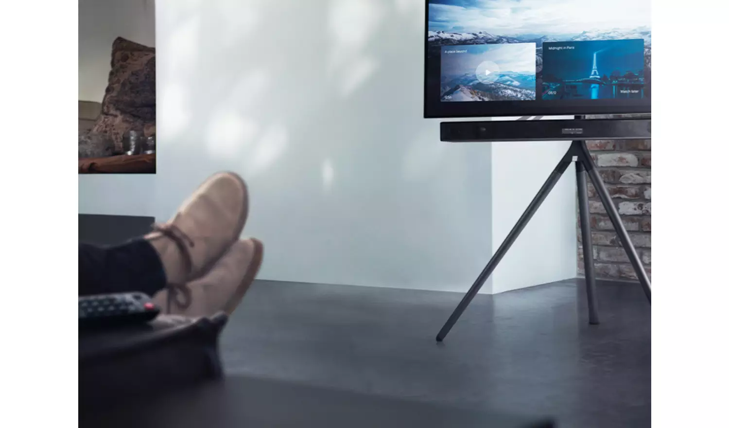 One For All WM7461 Tripod Up to 65 Inch TV Stand - Titanium