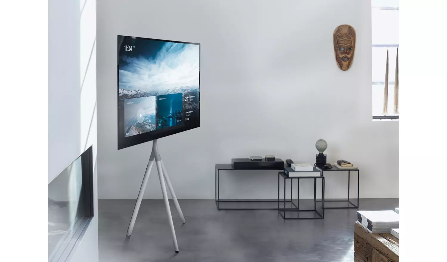 One For All WM7462 Tripod Up to 65 Inch TV Stand - White