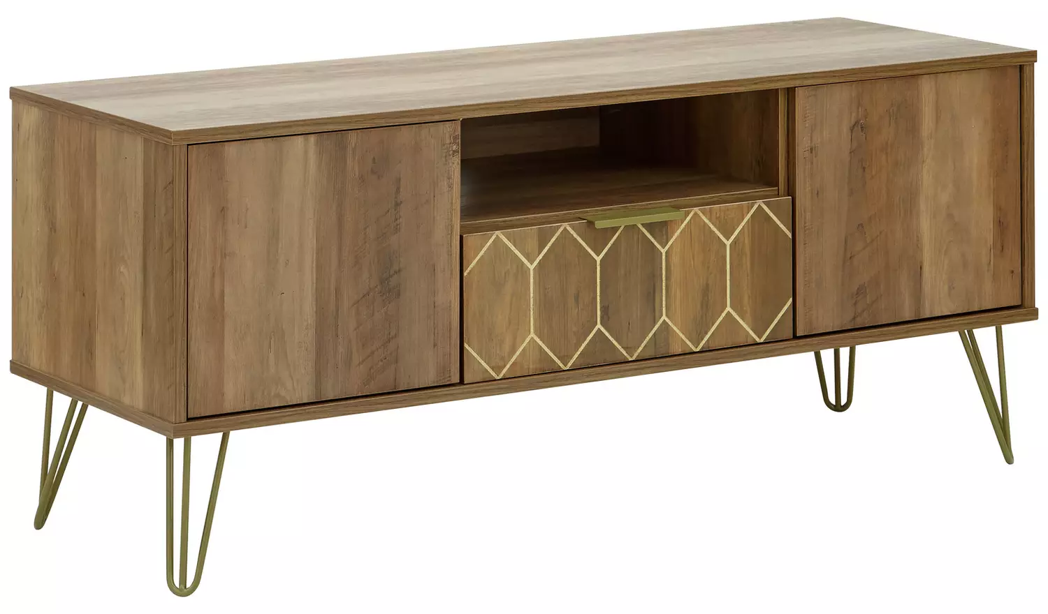 GFW Orleans 1 Drawer TV Unit - Mango Wood Effect