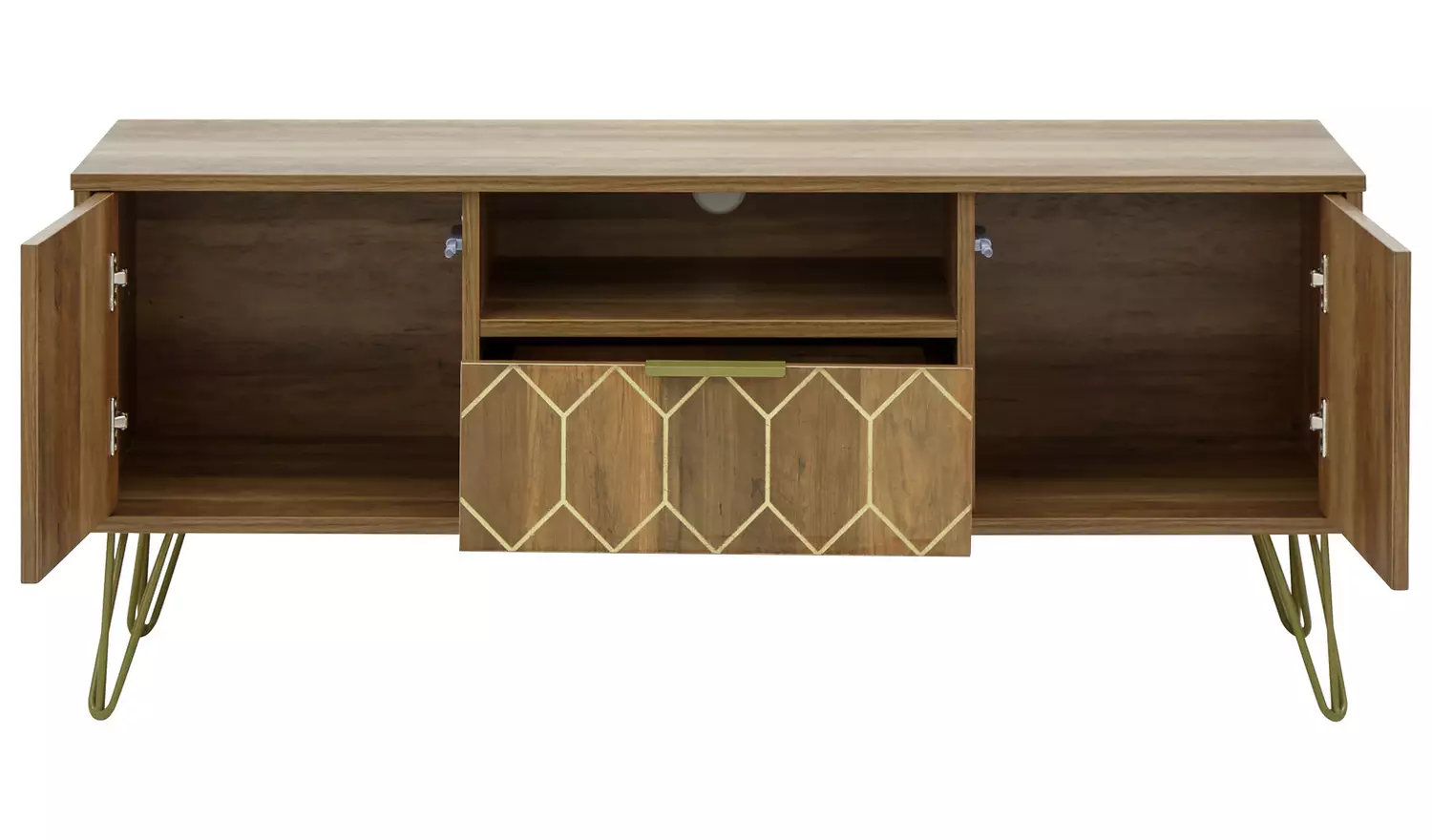 GFW Orleans 1 Drawer TV Unit - Mango Wood Effect