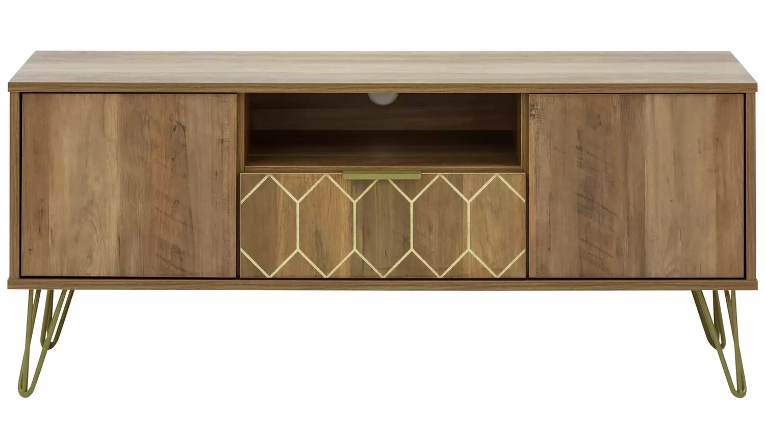GFW Orleans 1 Drawer TV Unit - Mango Wood Effect