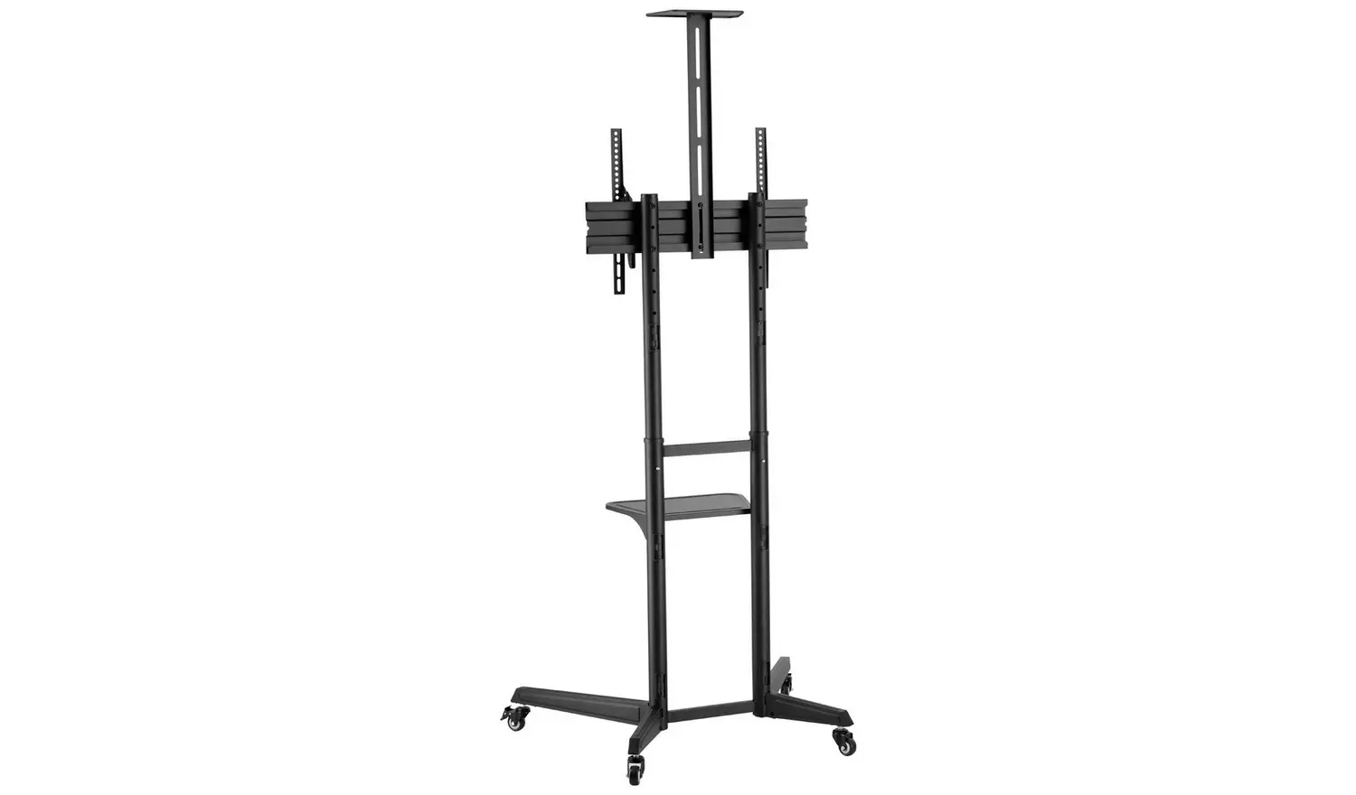 ProperAV Mobile TV Stand on Wheels Up to 70 Inch - Black