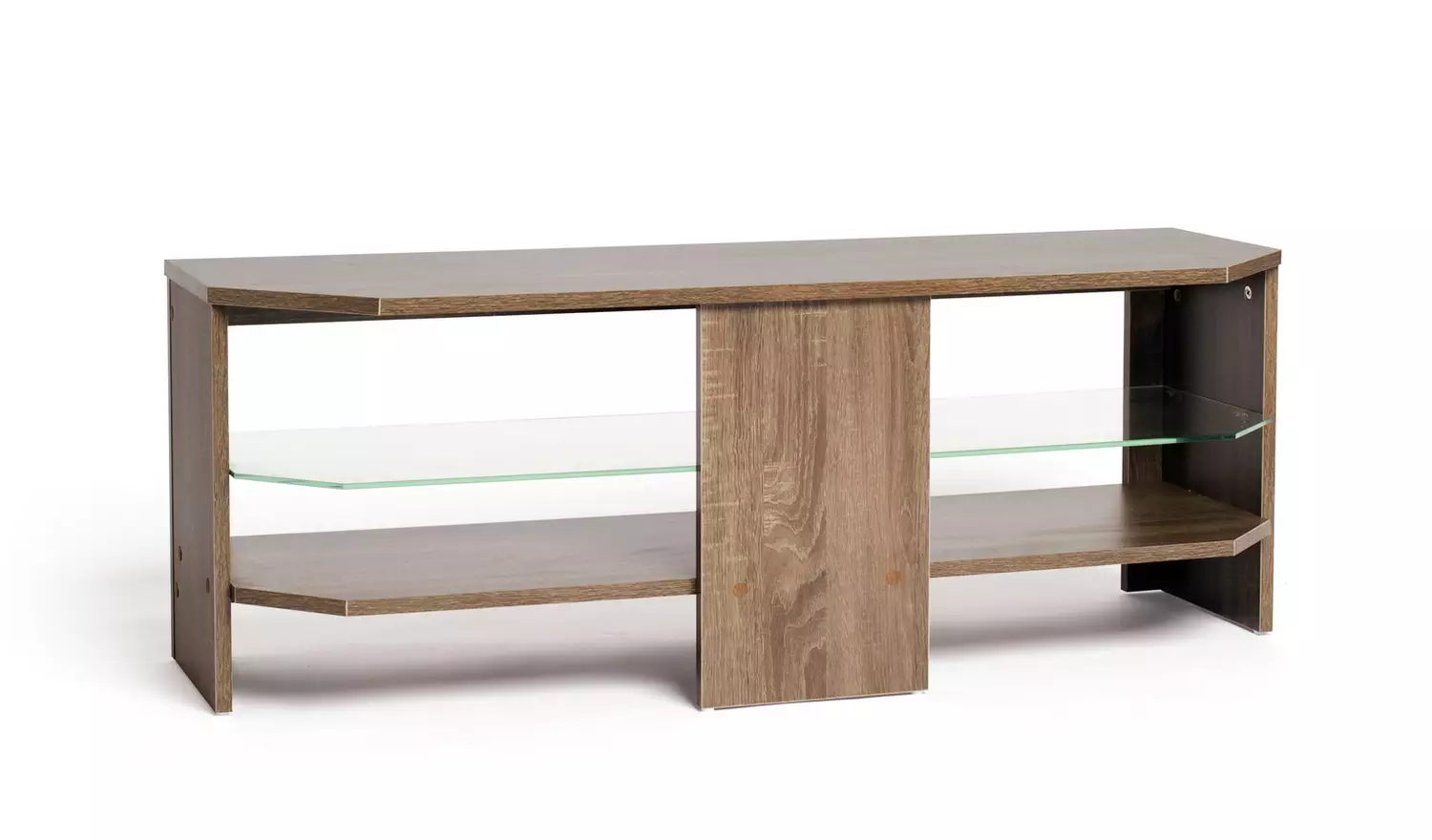 AVF Rustic Sawn Oak TV Stand With Glass Shelf Up To 55 Inch