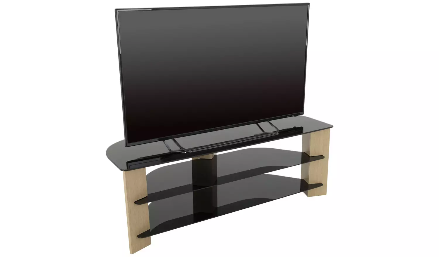 AVF Wood Effect Up To 65 Inch TV Corner Stand - Oak