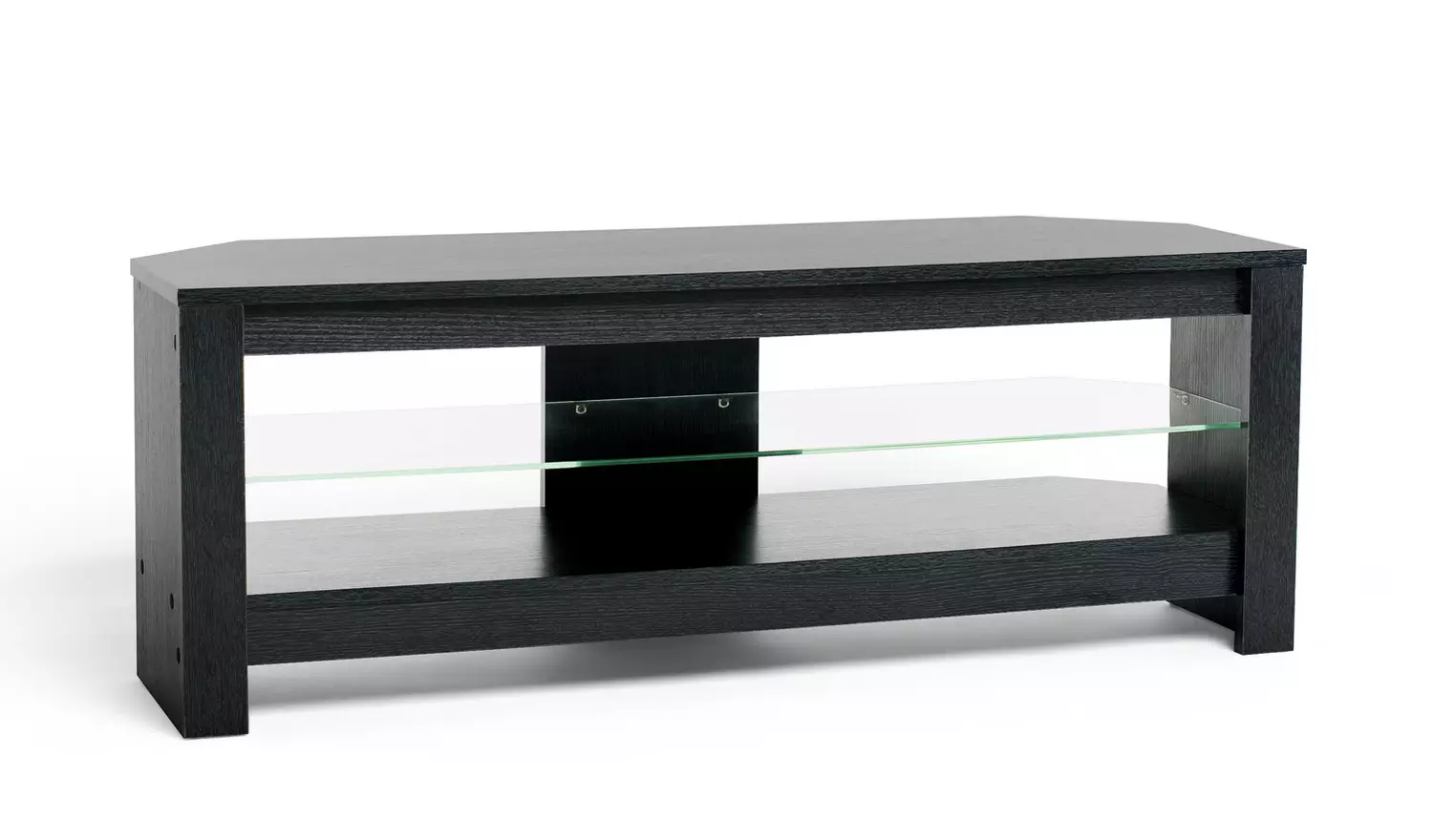 AVF Wood Effect Up to 55 Inch Glass Shelf TV Stand - Black