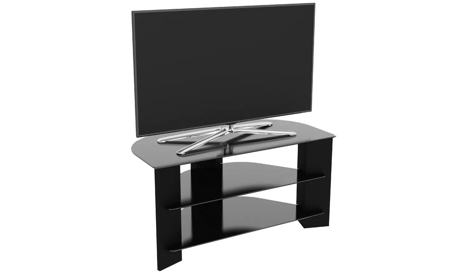 AVF Wood Effect Up To 42 Inch TV Corner Stand - Black