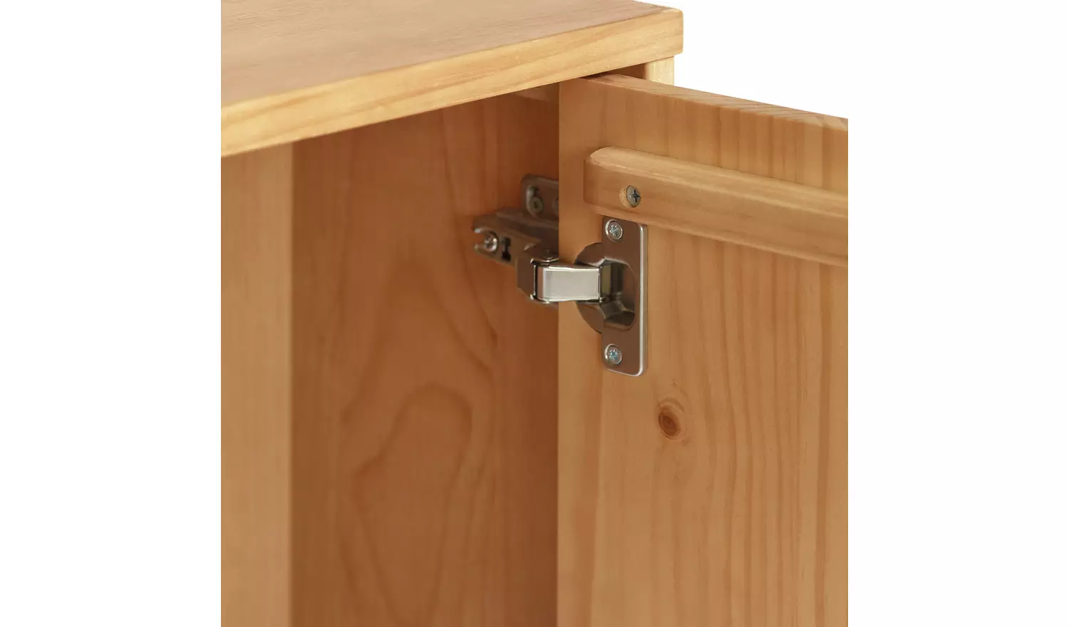 Habitat Grooved Storage 3 Door Corner TV Unit - Light Wood