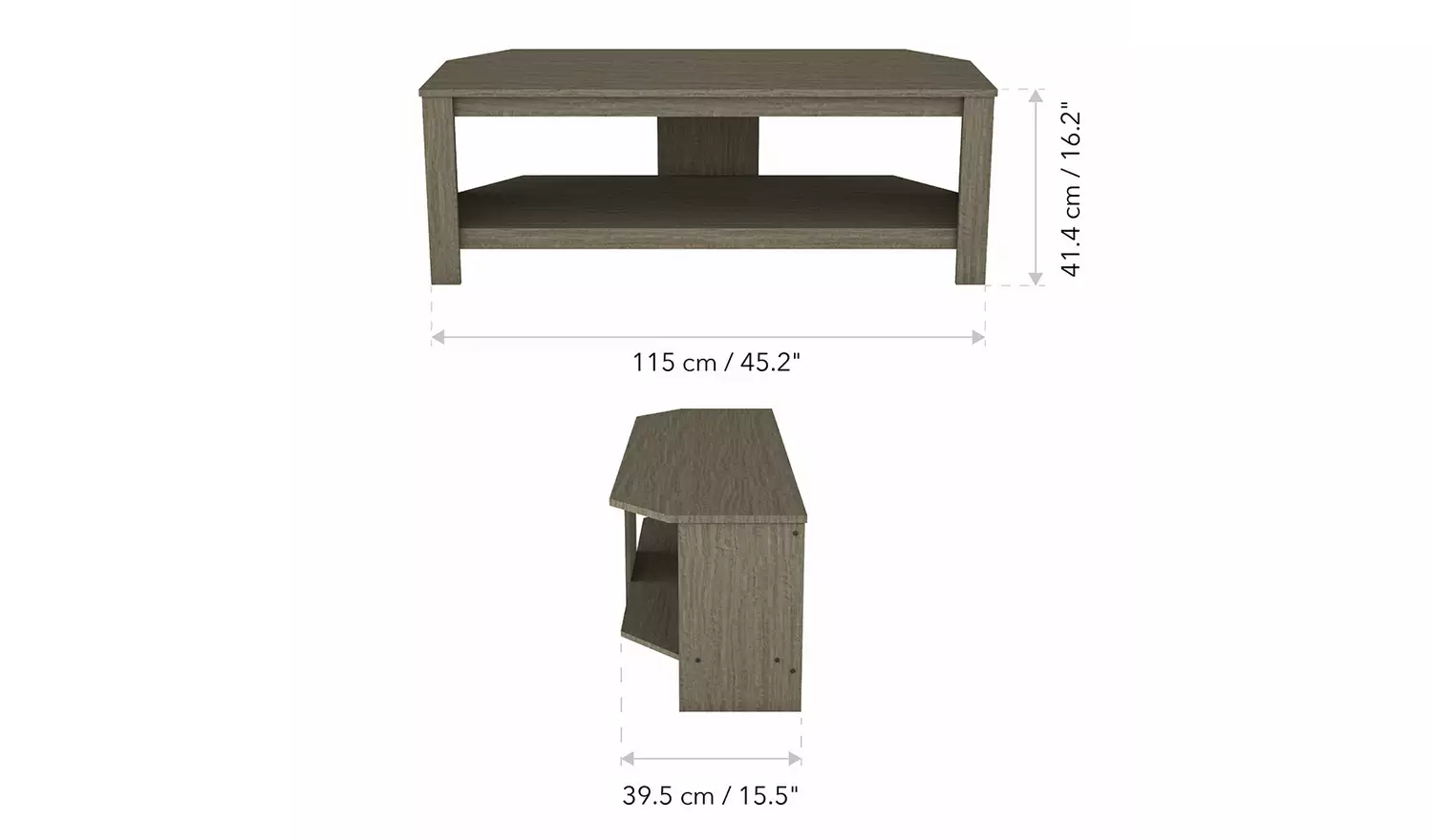 AVF Wood Effect Up to 55 Inch TV Stand - Grey