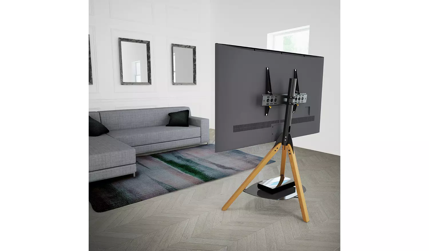 AVF Hoxton Tripod Up to 70 Inch TV Stand - Light Wood Effect