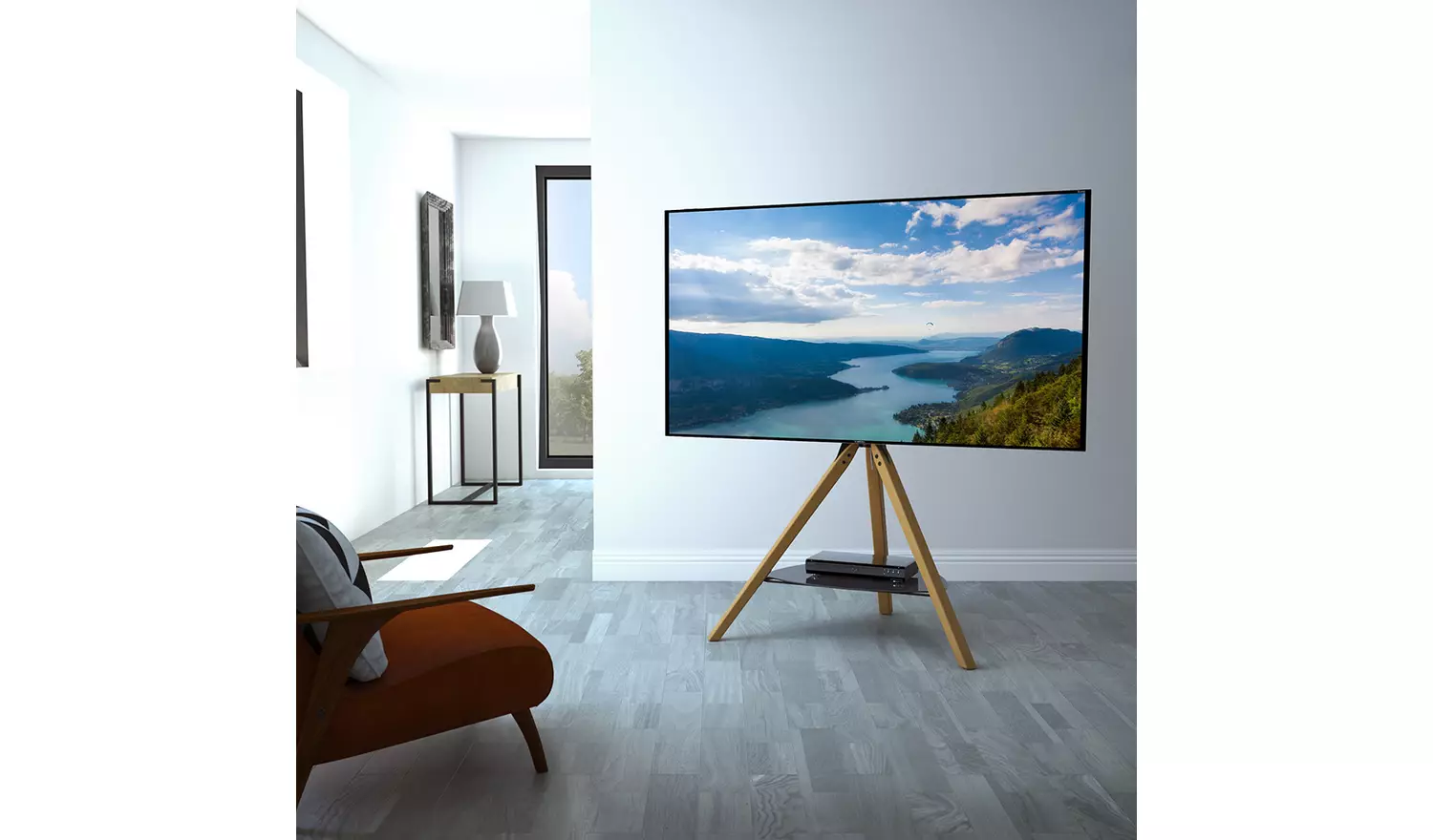 AVF Hoxton Tripod Up to 70 Inch TV Stand - Light Wood Effect