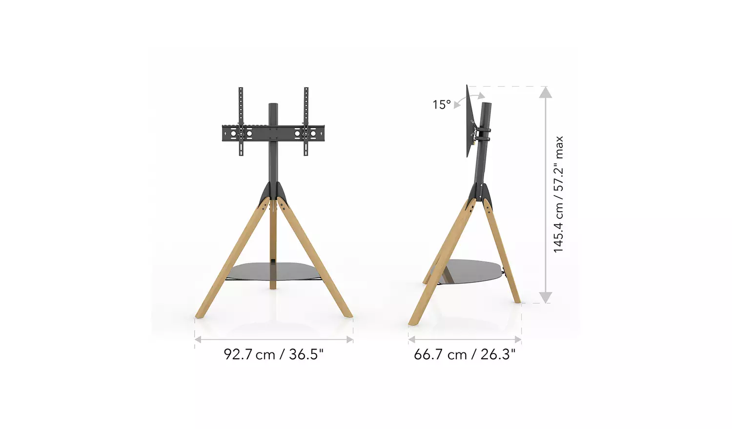 AVF Hoxton Tripod Up to 70 Inch TV Stand - Light Wood Effect