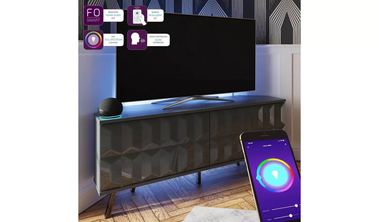 Frank Olsen Elevate 2 Door Corner TV Unit - Grey