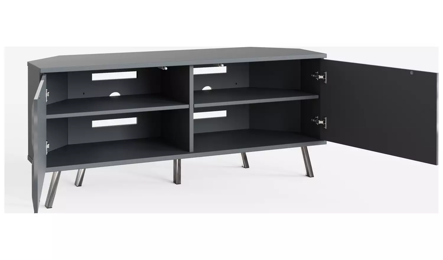 Frank Olsen Elevate 2 Door Corner TV Unit - Grey