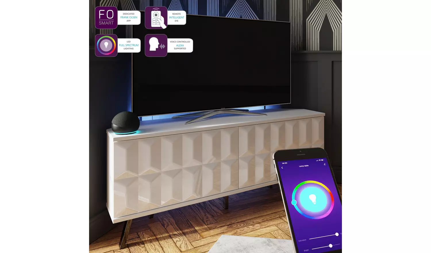 Frank Olsen Elevate 2 Door Corner TV Unit - White