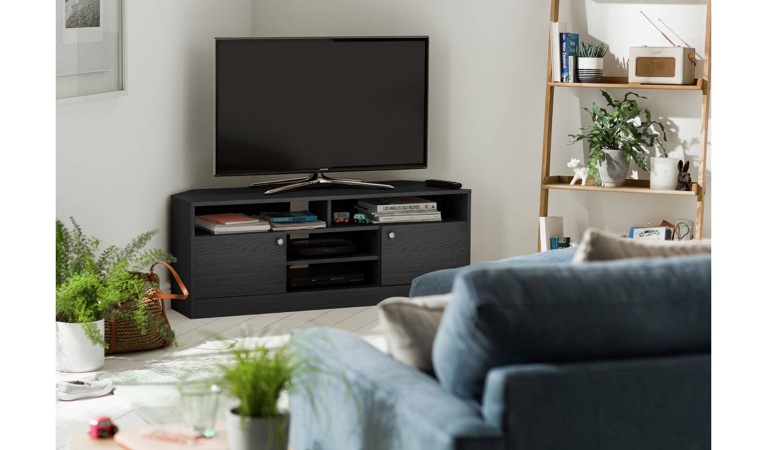 Argos Home Corners 2 Door TV Unit - Black