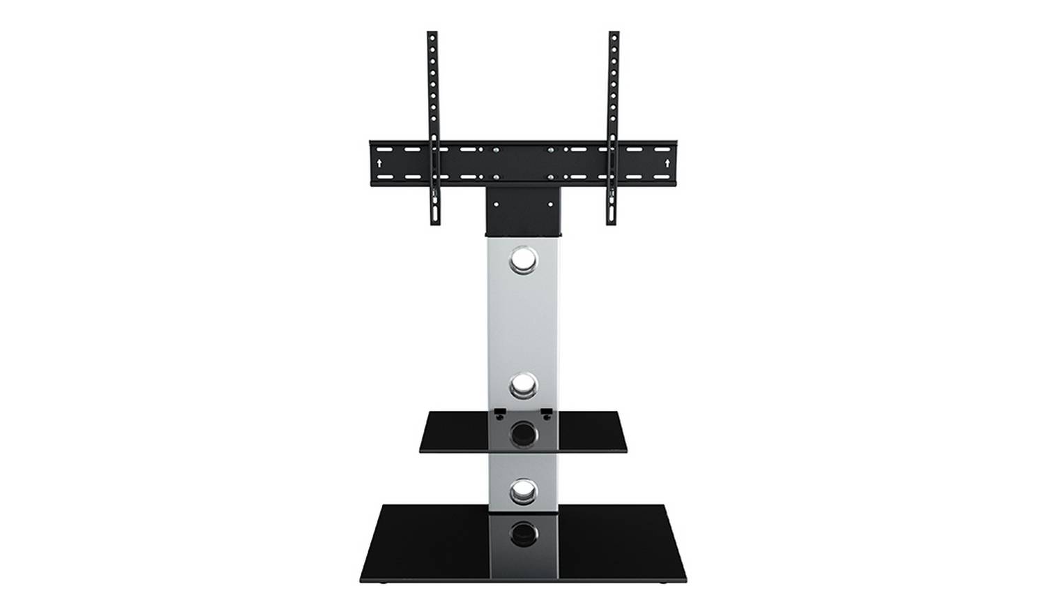 AVF Column Mount Up to 65 Inch TV Stand - Silver