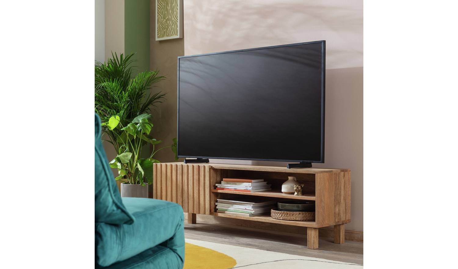 Habitat Jericho 1 Door TV Unit - Natural