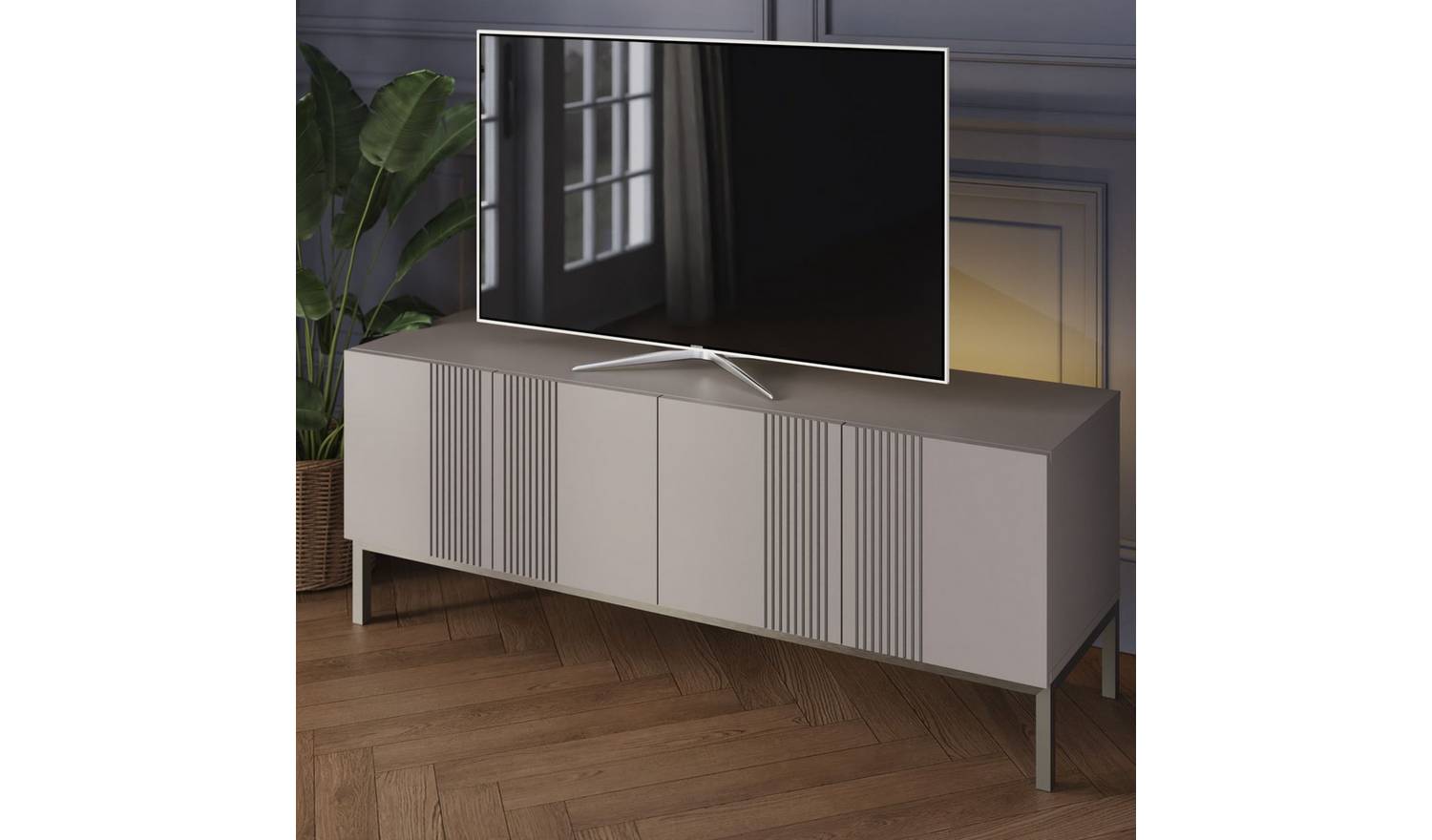 Frank Olsen Iona 4 Door TV Unit - Grey