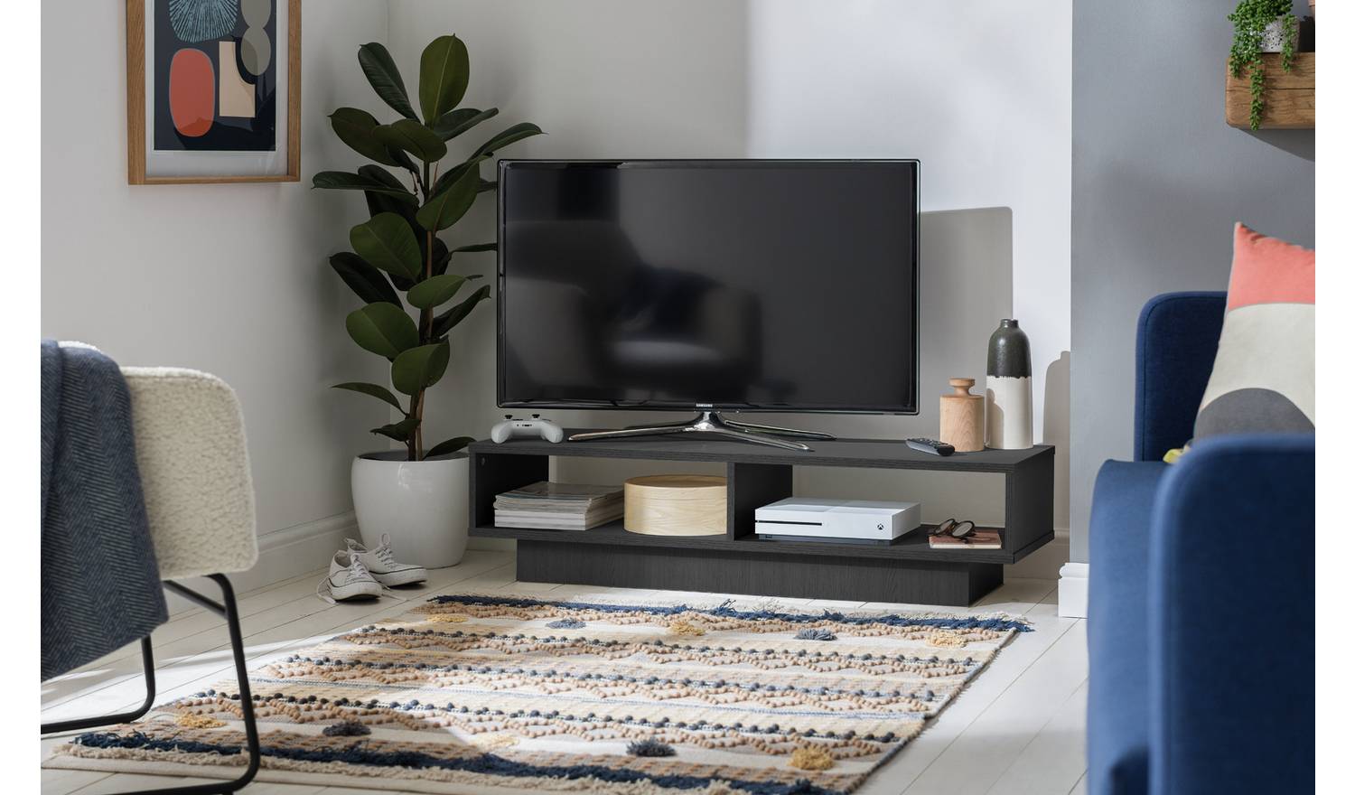 Argos Home Cubes Large TV Unit - Black