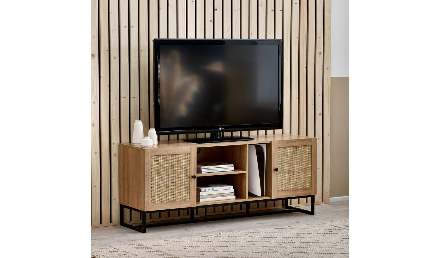 Julian Bowen Padstow 2 Door TV Unit - Natural