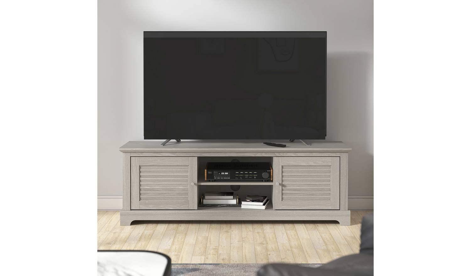 GFW Salcombe 2 Door TV Unit - Grey