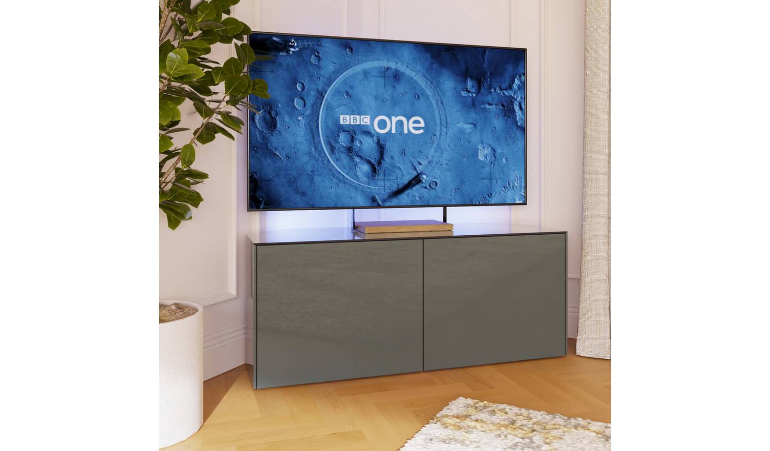 Frank Olsen Intel 2 Door Corner TV Unit - Grey