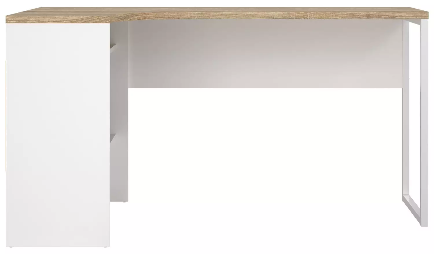 TvilumFunction Plus 2 Drawer Office Desk- White & Oak