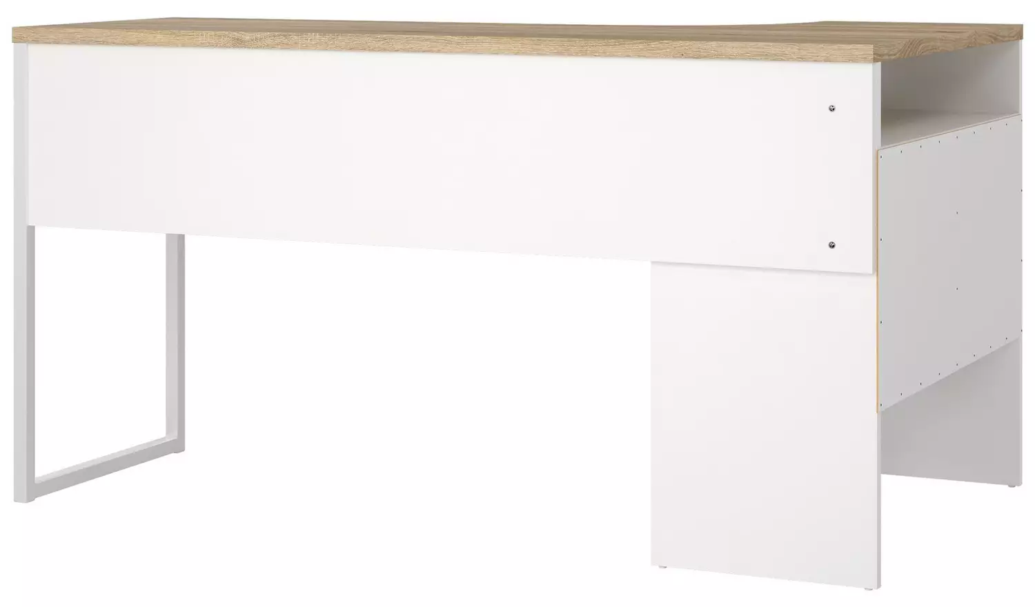 TvilumFunction Plus 2 Drawer Office Desk- White & Oak