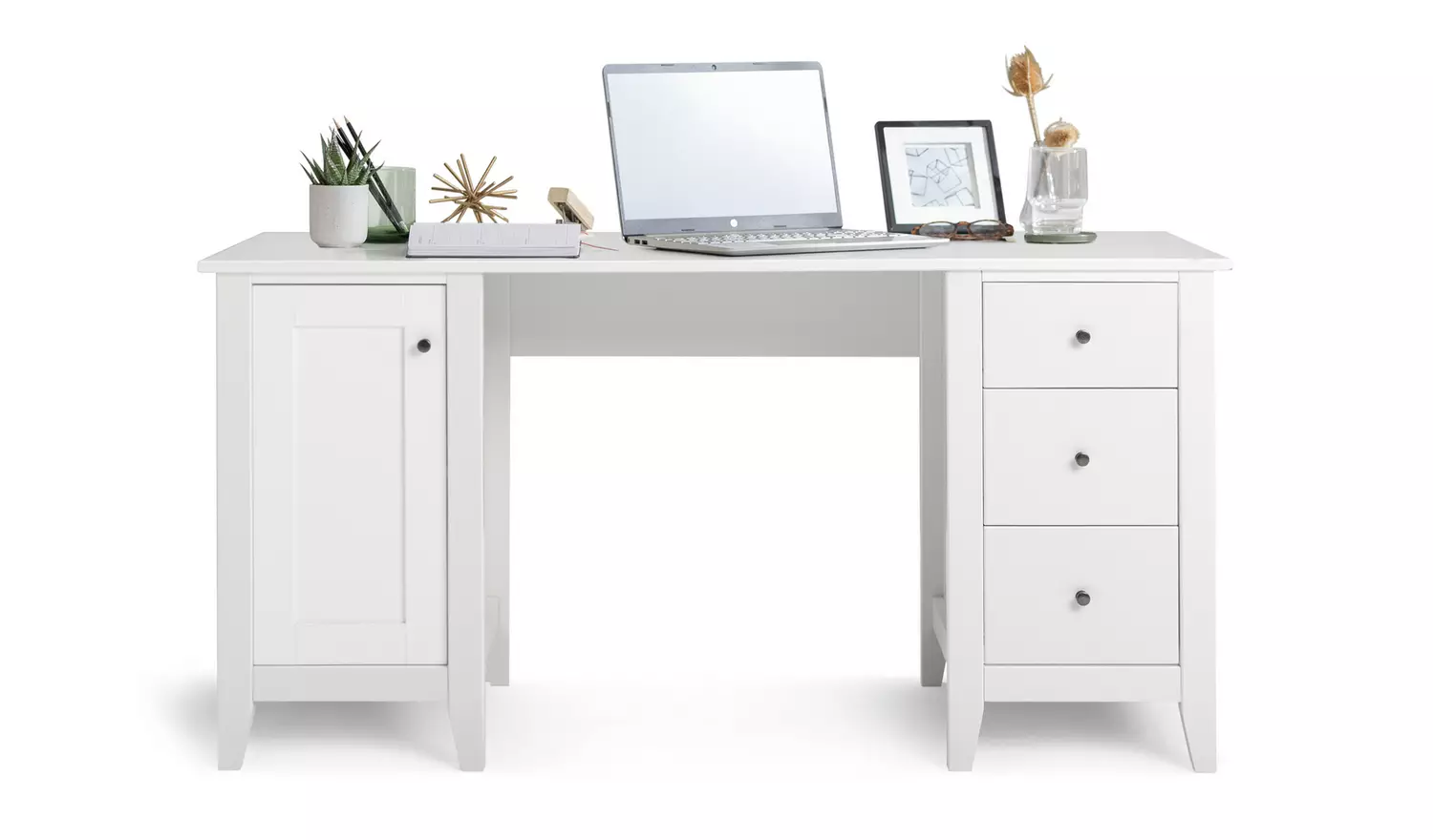 Habitat Minato 3 Drawer Office Desk - White