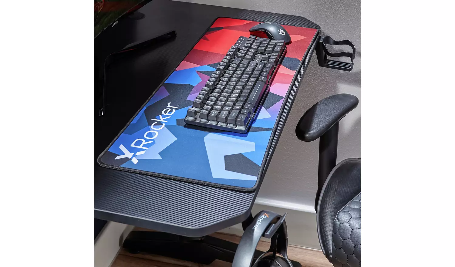 X Rocker Panther Gaming Desk - Black