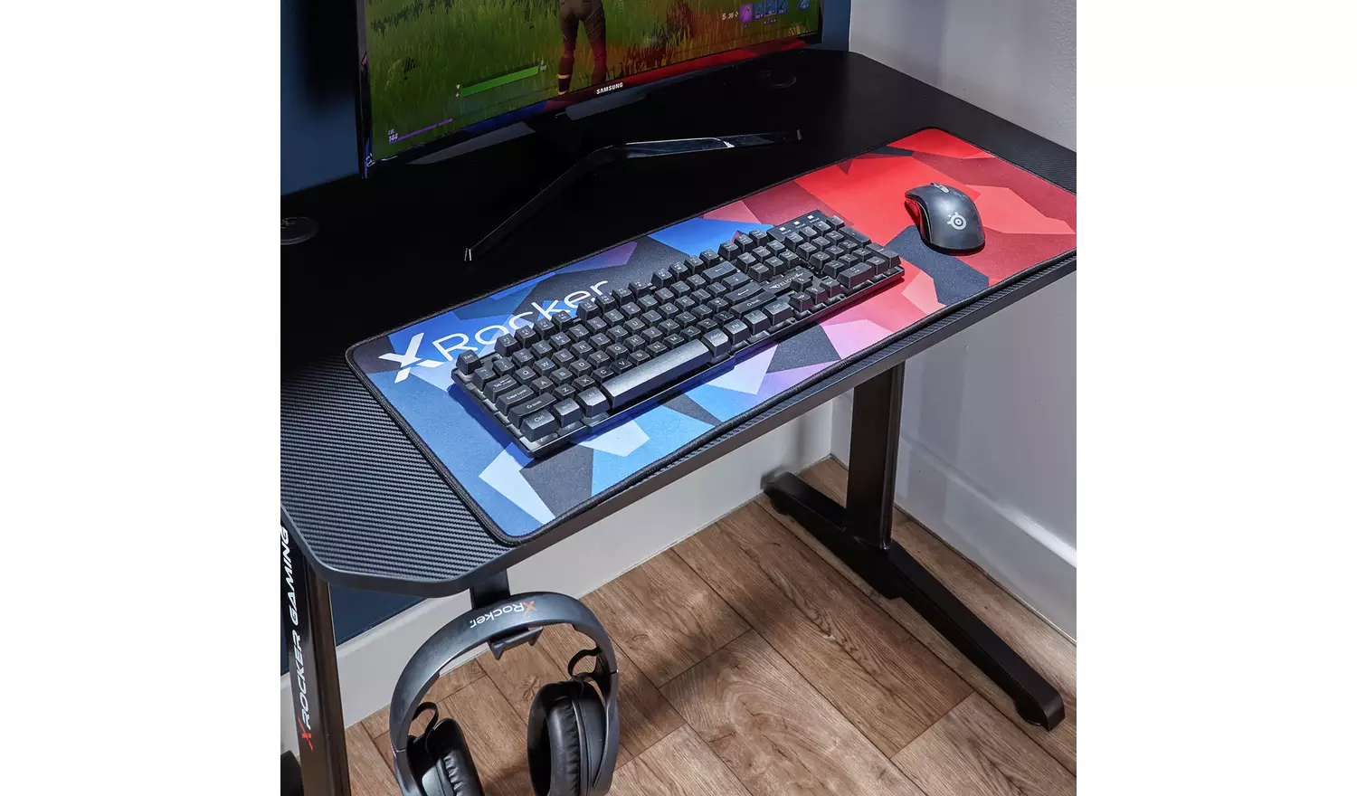 X Rocker Panther Gaming Desk - Black