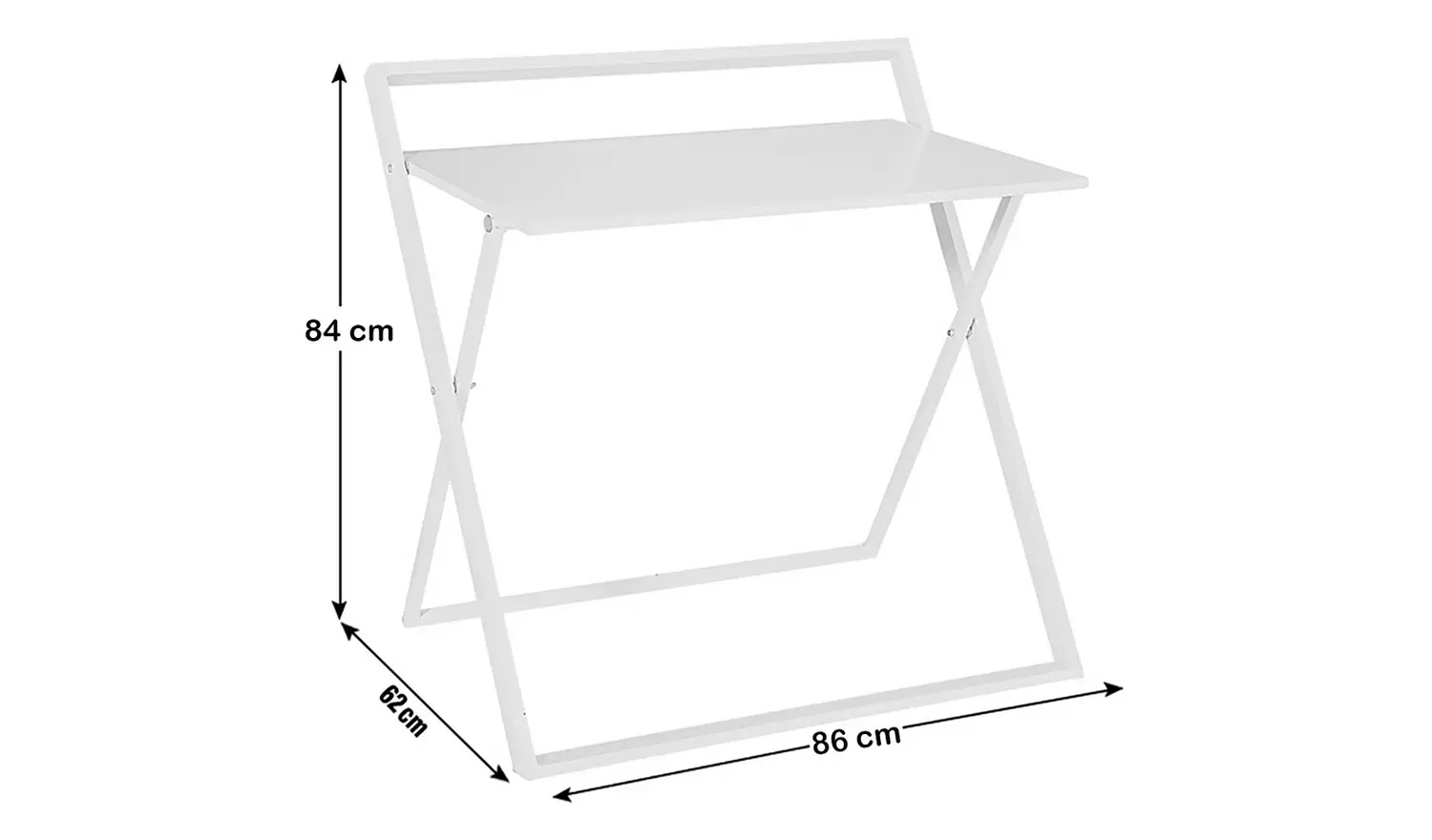 Habitat Compact Folding Office Desk - Grey