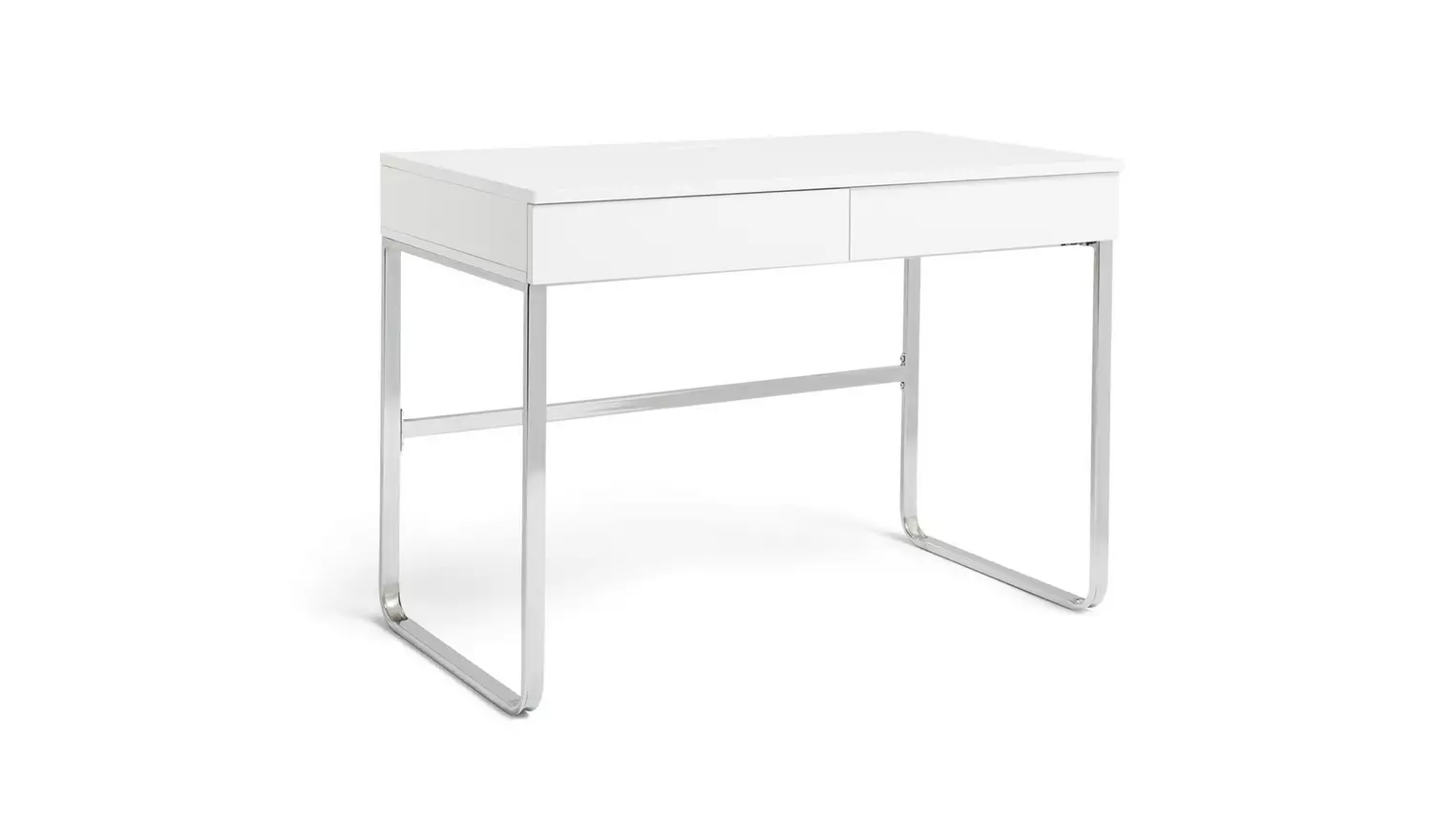 Habitat Sammy 2 Drawer Desk - White Gloss