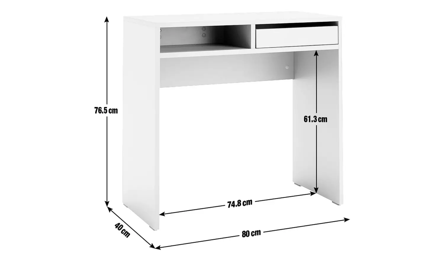 Argos Home Pepper 1 Drawer Desk - White