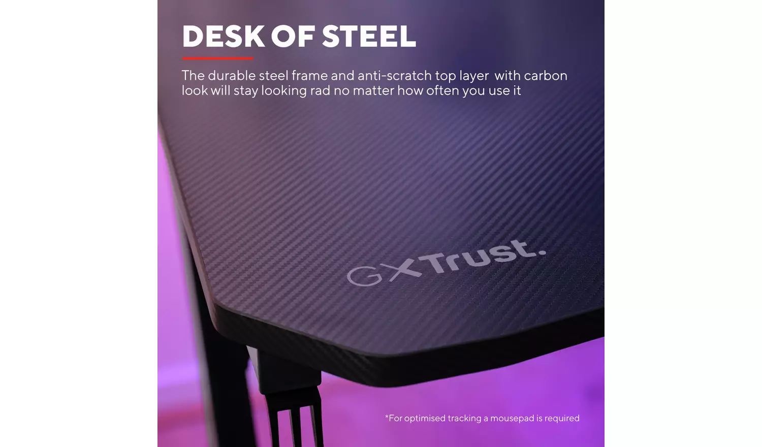 Trust GXT700 Omnius Gaming Desk - Black