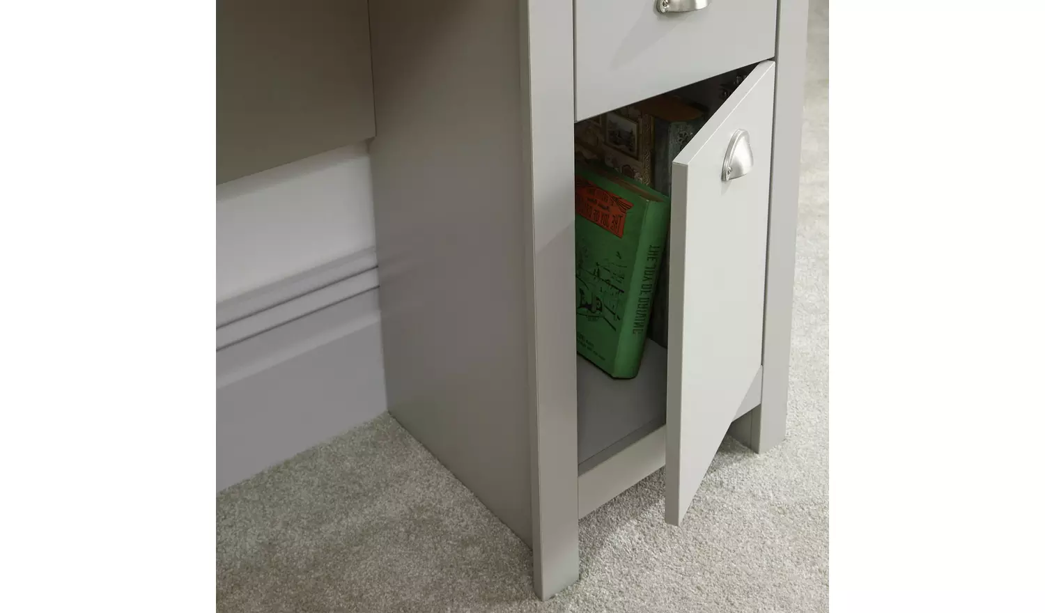 GFW Lancaster 4 Drawer Desk - Grey