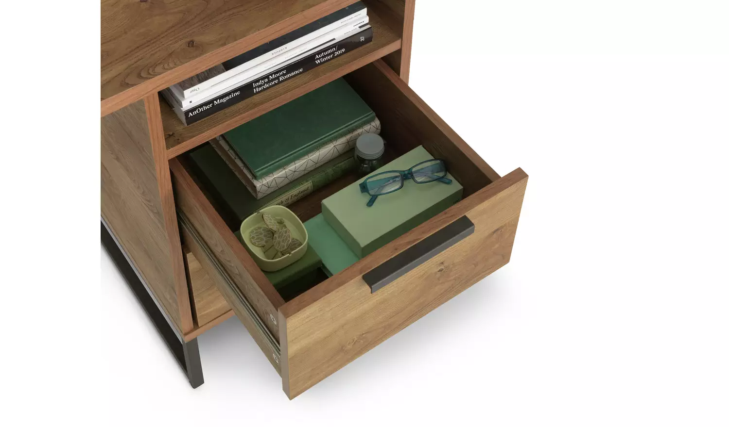 Habitat Nomad 2 Drawer Oak Desk - Natural