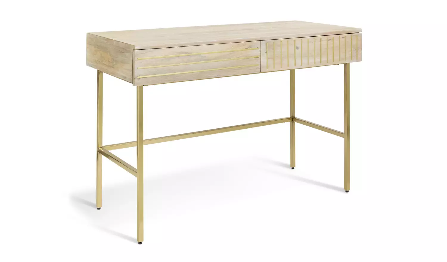 Habitat Samara 2 Drawer Office Desk - Light Wood