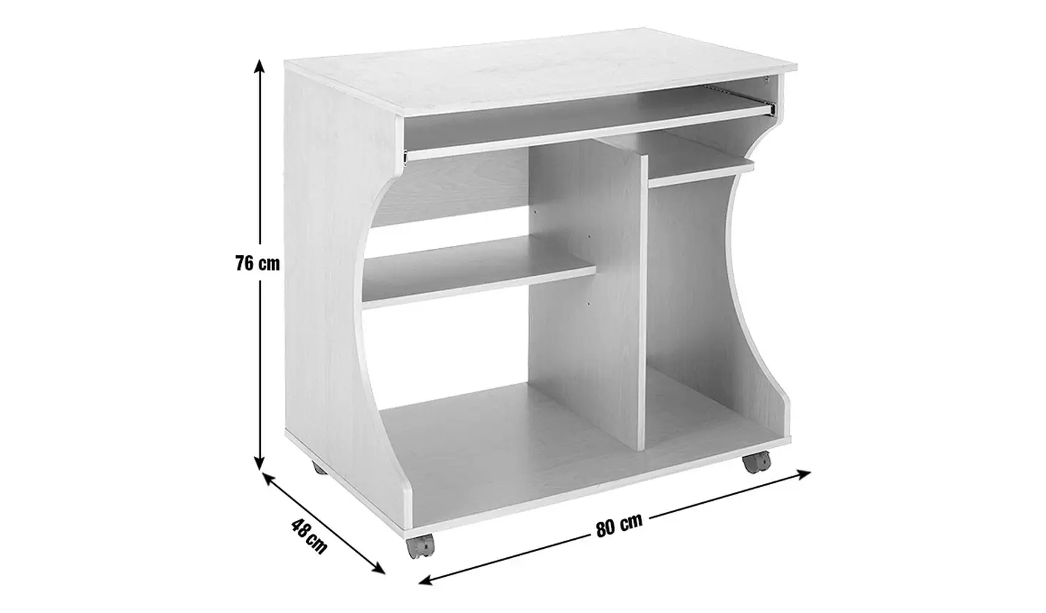 Argos Home Workstation Office Desk - Beech Effect