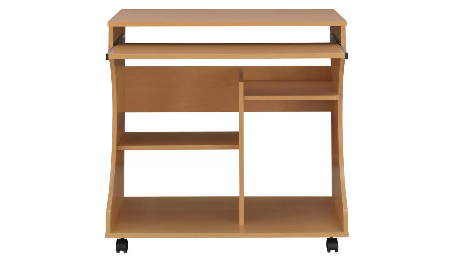 Argos Home Workstation Office Desk - Beech Effect