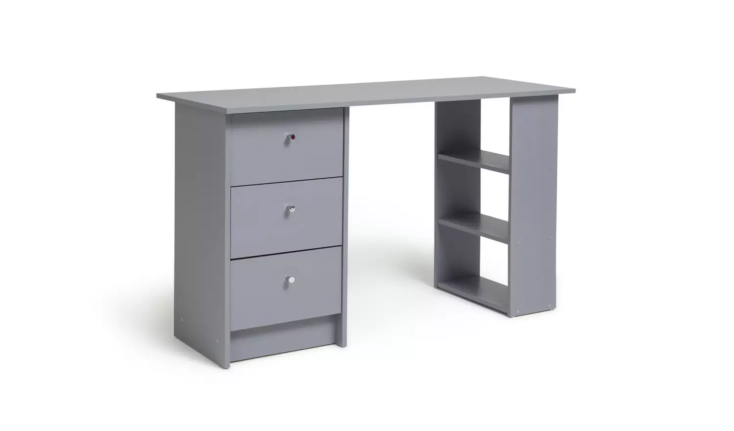 Argos Home Malibu 3 Drawer Office Desk - Grey