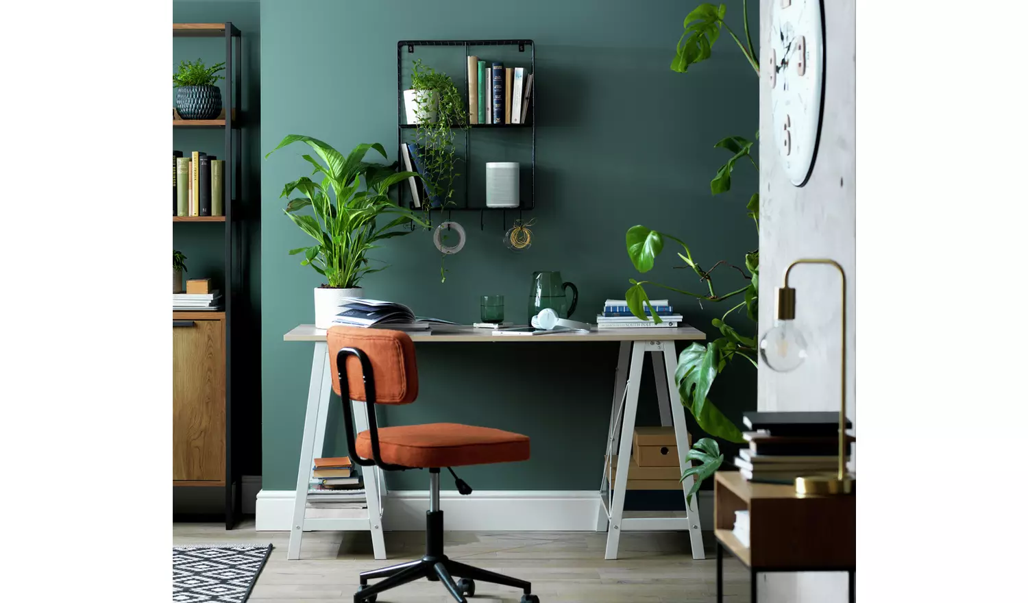 Habitat Trestle Table Office Desk - White