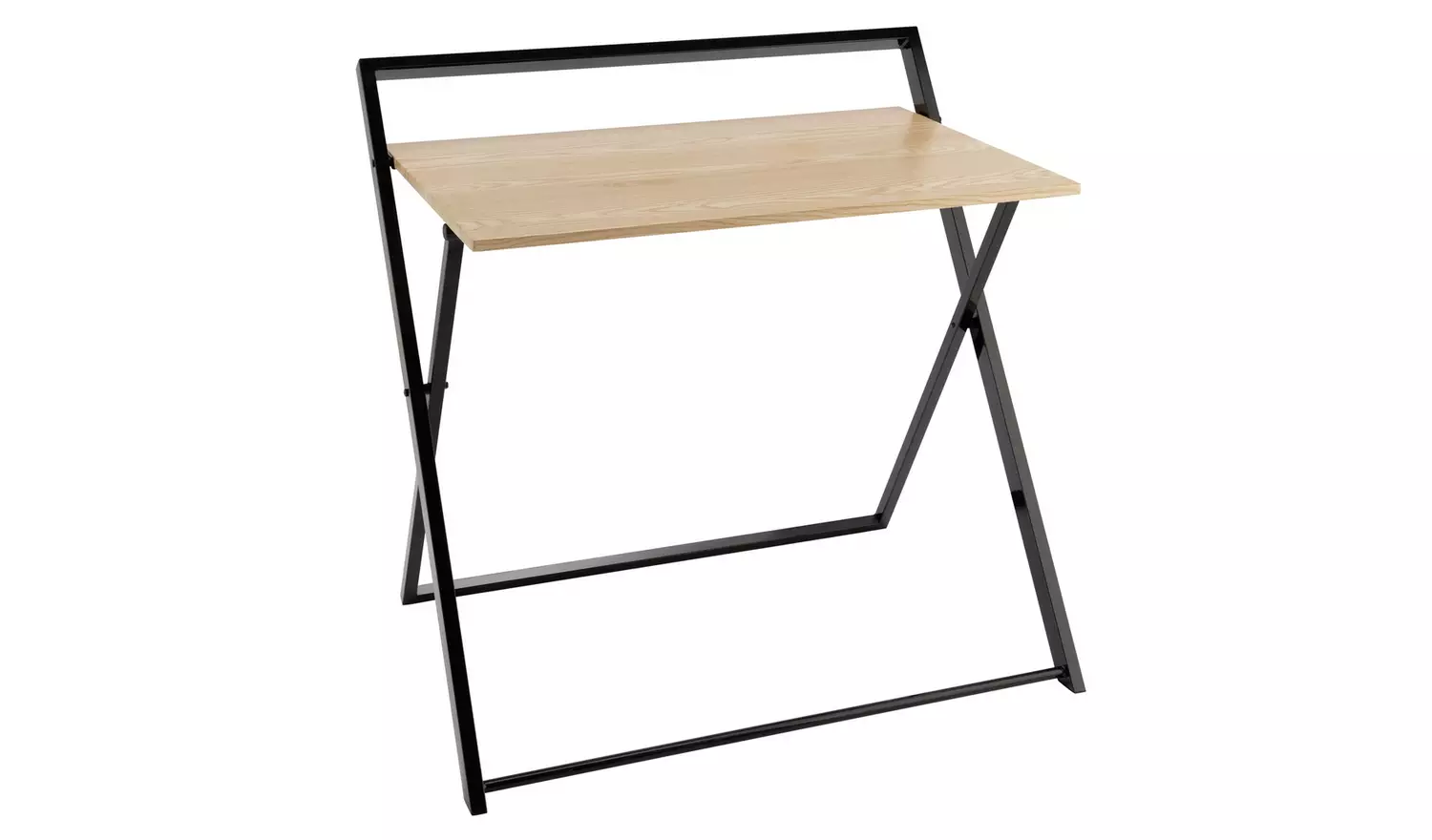 Habitat Compact Folding Office Desk - Black & Oak