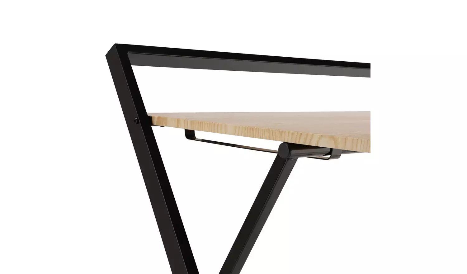 Habitat Compact Folding Office Desk - Black & Oak