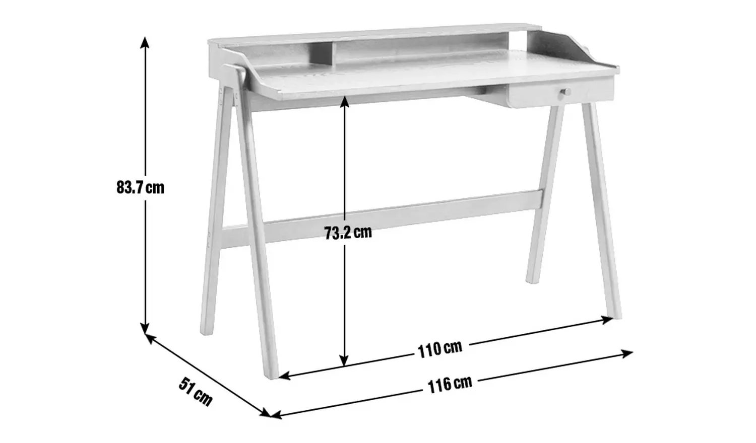 Habitat Ewell 1 Drawer Desk - Walnut